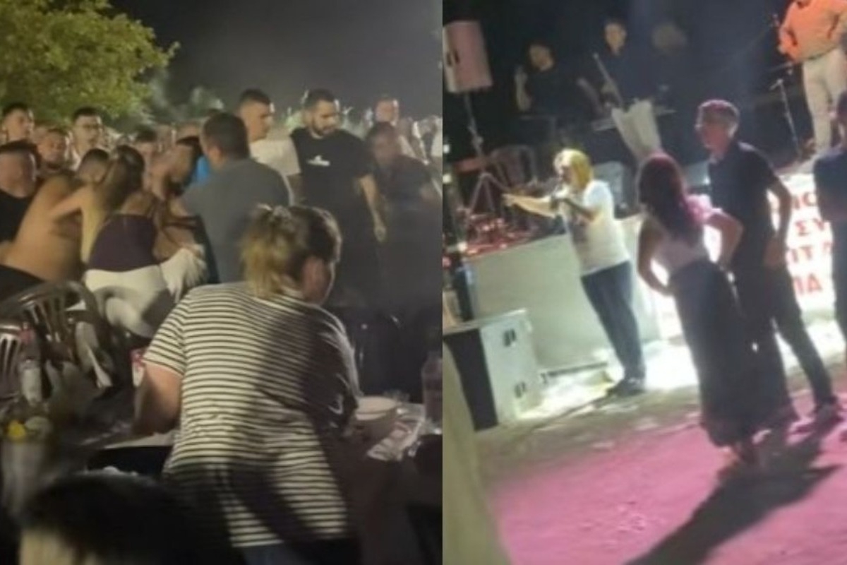 Βίντεο: Αγριος καβγάς σε πανηγύρι που τραγουδούσε η Γωγώ Τσαμπά - «Θα το κλείσουμε»