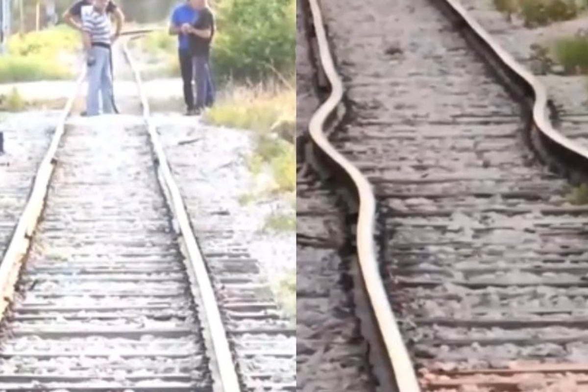 Απίστευτες εικόνες στην Πάτρα: Ο καύσωνας «λύγισε» τις γραμμές του τρένου