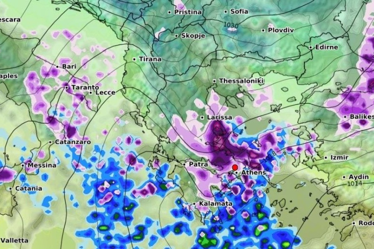 Καιρός: Χιονοεισβολή στην Αθήνα «βλέπει» το ECMWF - Πότε «ασπρίζει» η πρωτεύουσα