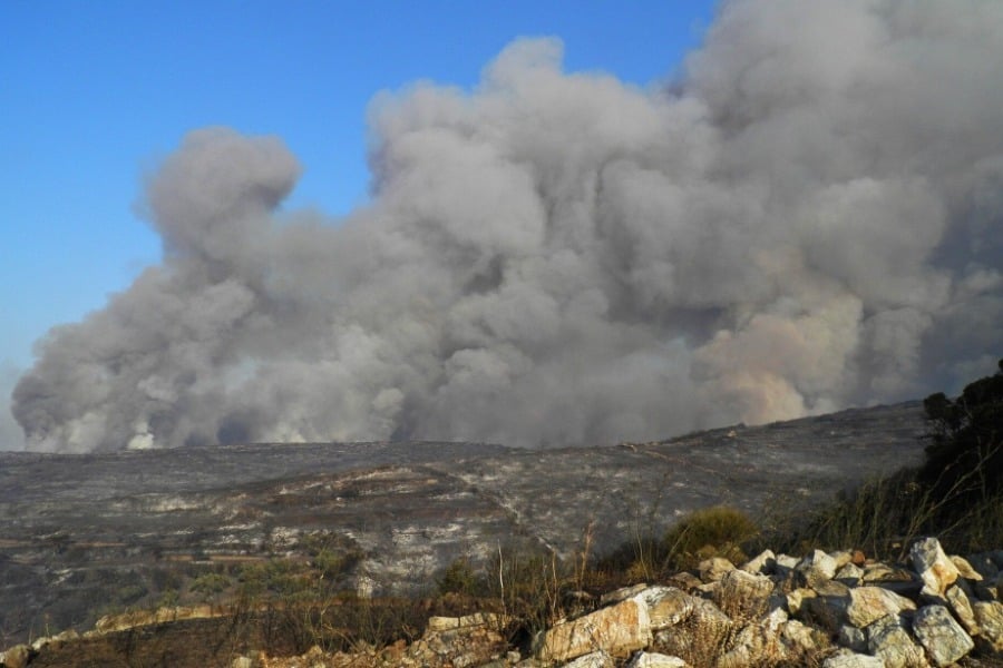 Φωτιά στα Κύθηρα: Ήχησε ξανά το 112