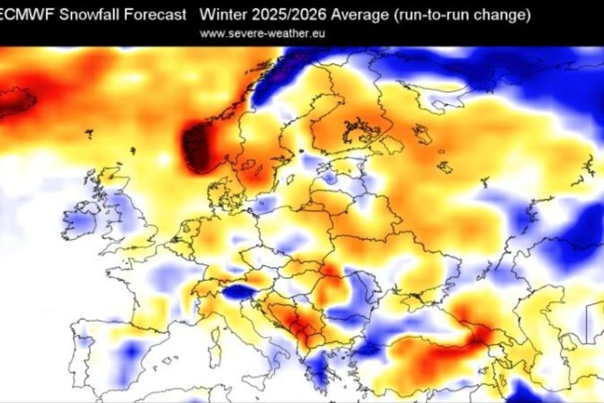 Καιρός: Προβλέψεις χιονόπτωσης για Ευρώπη και Ελλάδα - Τι δείχνει το ECMWF