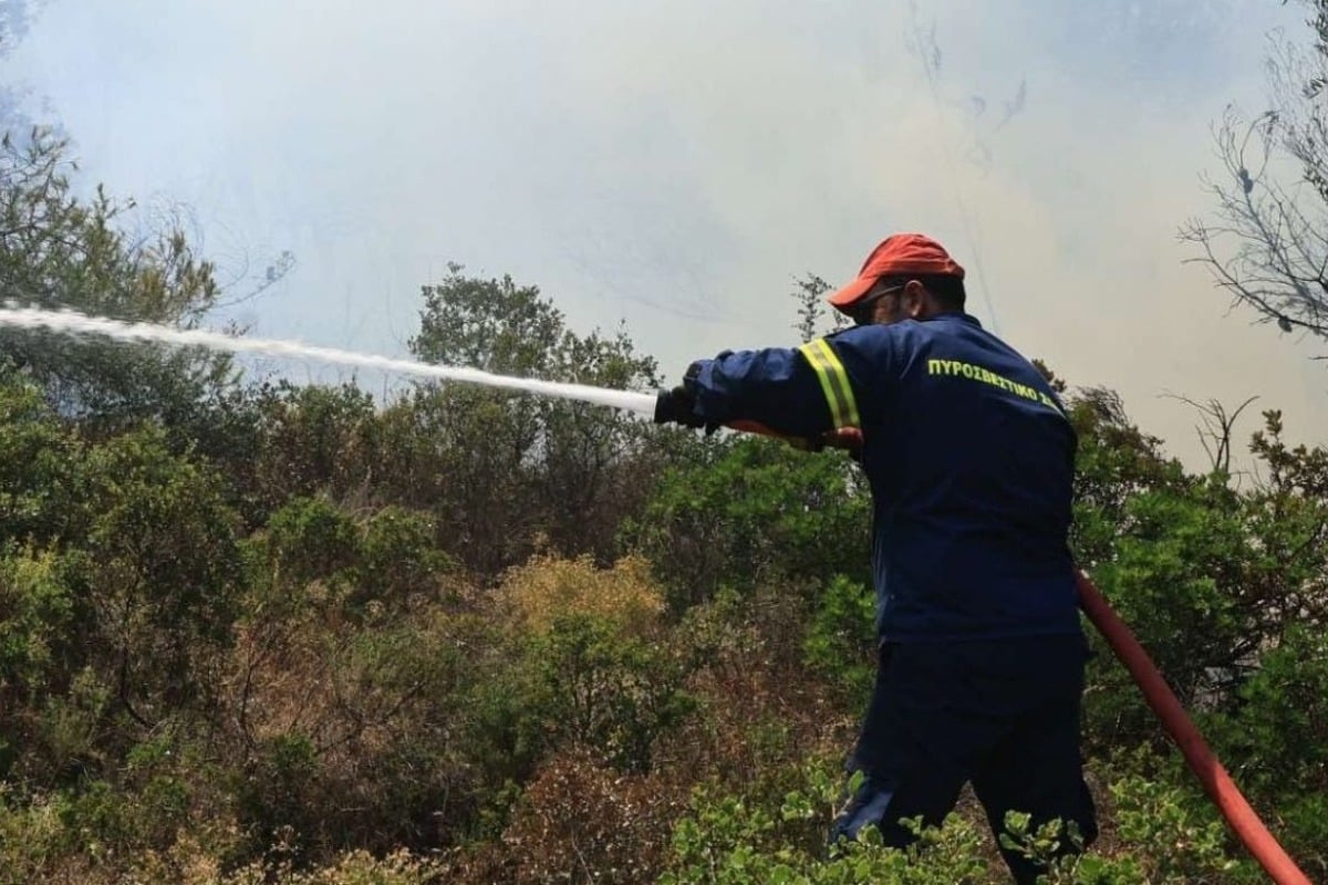 Φωτιά τώρα στην Παλαιά Φώκαια - 112 για εκκενώσεις σε Θυμάρι, όρμο Καταφυγή, Καταφύγι και Χάρακα