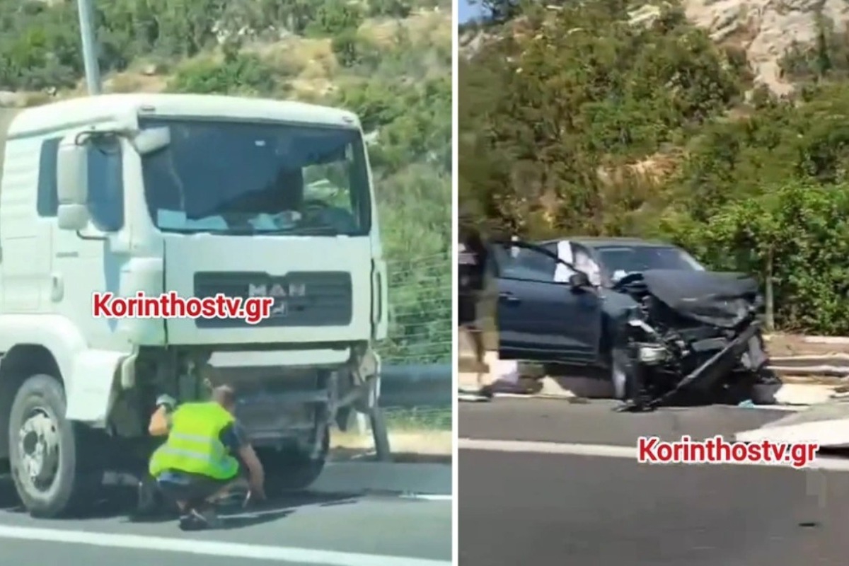 Τρομακτικό τροχαίο στην Εθνική Οδό Κορίνθου-Τριπόλεως: Φορτηγό «εισέβαλε» στο αντίθετο ρεύμα