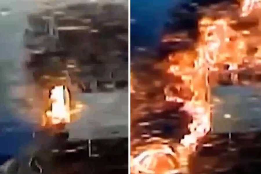 Συγκλονιστικό βίντεο από τη σύγκρουση πλοίων και την έκρηξη που ακολούθησε